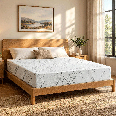 10" Medium Gel Memory Foam Mattress with Cooling Cover, Mattress In A Box