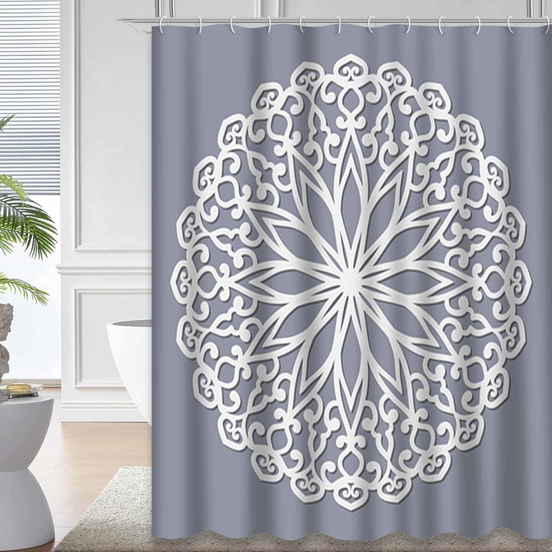 Rideau de douche Mandala, L 72 po x l 84 po