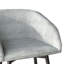 Chaise de bureau pivotante en métal noir en gris clair Chenille-1685388195