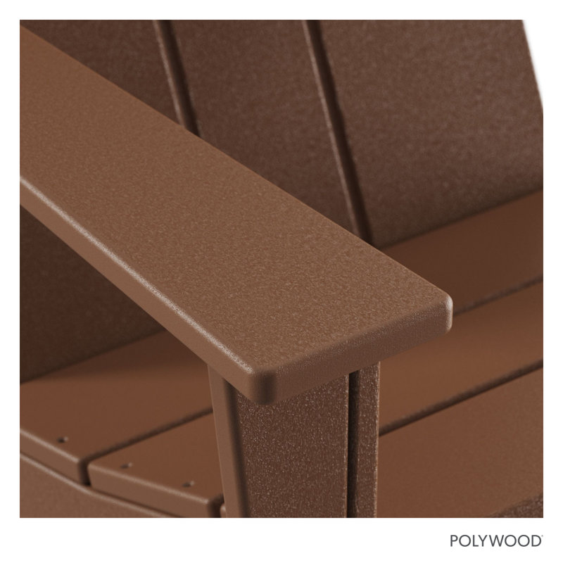 POLYWOOD x AllModern Oversized Adirondack Chair, Brown