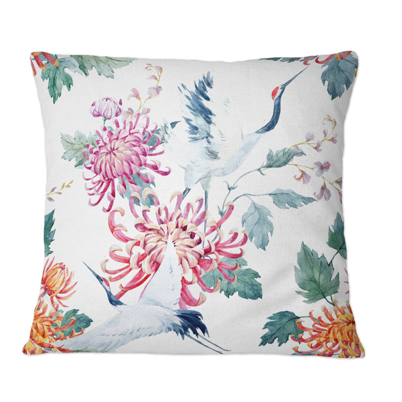 Coussin Crane, 16 po x 16 po