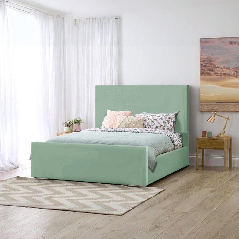 Prisila Upholstered Bed, Duck Egg, Small Double (4')