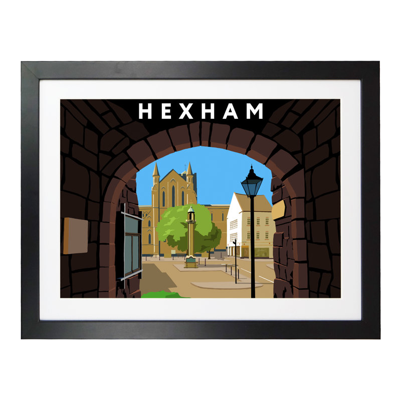 Hexham by Richard O'Neil - Print, 33.5 cm H x 43.5 cm W x 2.2 cm D, Black Wood Frame