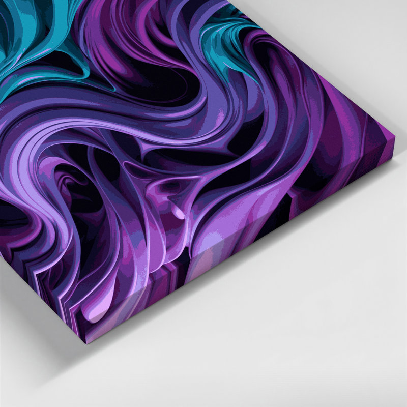 Art mural sur toile Biomorphic Abstraction 98, H 8 po x l 8 po