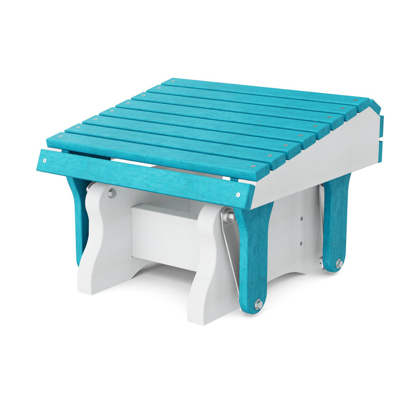 Repose-pieds Heritage, Bleu Aruba / blanc