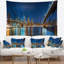 Tapisserie de nuit des ponts de brooklyn et de manhattan Cityscape-28509309