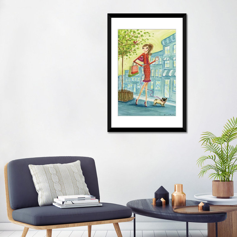 Bella Pilar, peinture sur toile tendue, H 32 po x l 24 po x P 1 po, Papier d'art encadré noir, Blanc