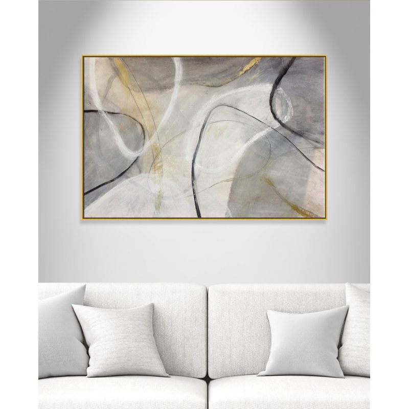 Lucid Shapes - reproduction d'art sur toile, H 41 po x l 61 po x P 2 po, Or