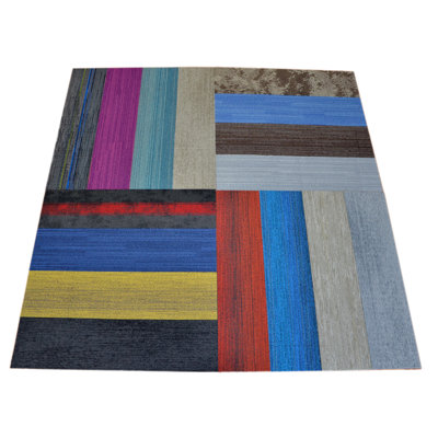 Lames de tapis autocollantes assorties Tread Haven – 91,4 cm x 22,9 cm – 16 pièces couvrant 3,3 m²