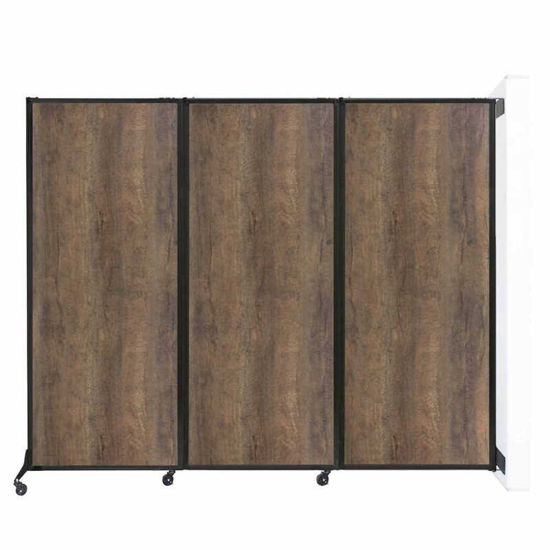 Cloison pliante murale à grain de bois de 8 pi 4 po, H 88 po x L 100 po, Chêne urbain