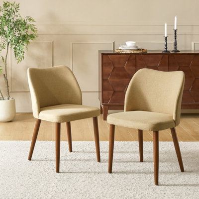 Chaise de salle à manger moderne avec pieds en bois massif Kanalu