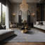 Tapis gris soyeux et moelleux-100885156