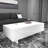 Khiry Sled Marble Rectangle High Gloss Coffee Table Elegant Center Table Side Table-878588925-878588924