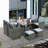Aylesbury 8 - Person Wicker Patio Dining Set with Square Table , Cushions Included-94815398