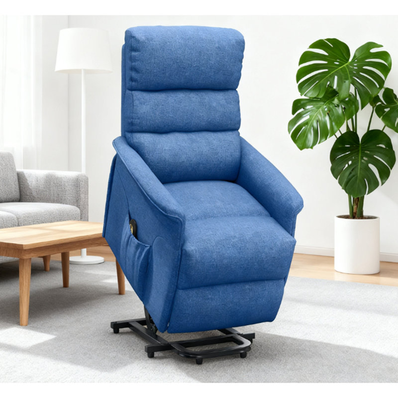 Fauteuil inclinable électrique avec télécommande, Bleu