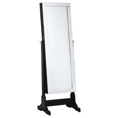 Miroir Atalay Cheval avec rangement pour bijoux - noir