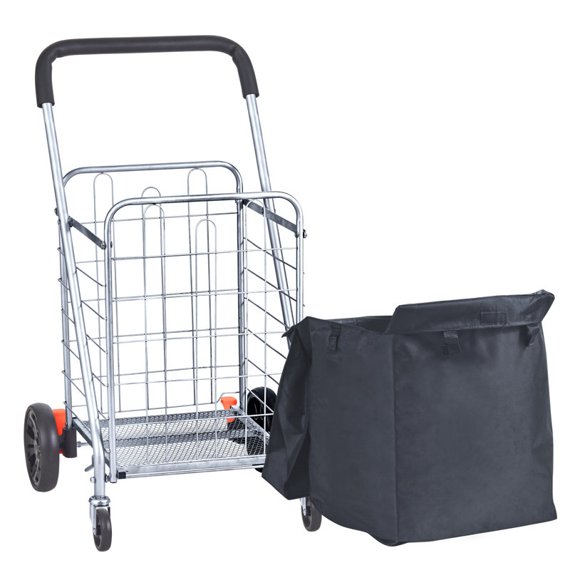 Chariot de magasinage pliable VEVOR, capacité de charge de 200 lb