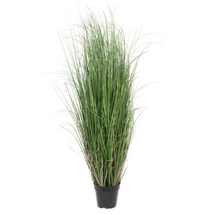 PVC Artificial Potted Green Curled Grass