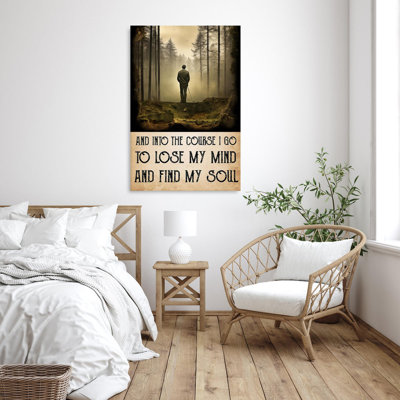 «Golf And Into The Course I Go», reproduction d'art graphique sur toile tendue 1 pièce