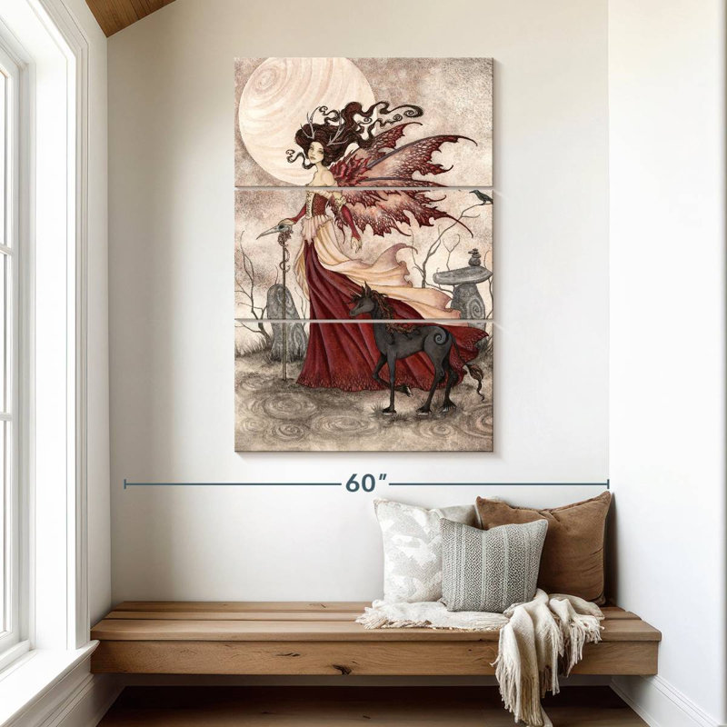 La reine rouge, H 50 po x l 32 po