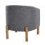 Assise rembourrée contemporaine en bois massif gris, chaise moderne d'une capacité de poids de 300 lb, pieds en contreplaqué revêtus de tissu d'ameublement