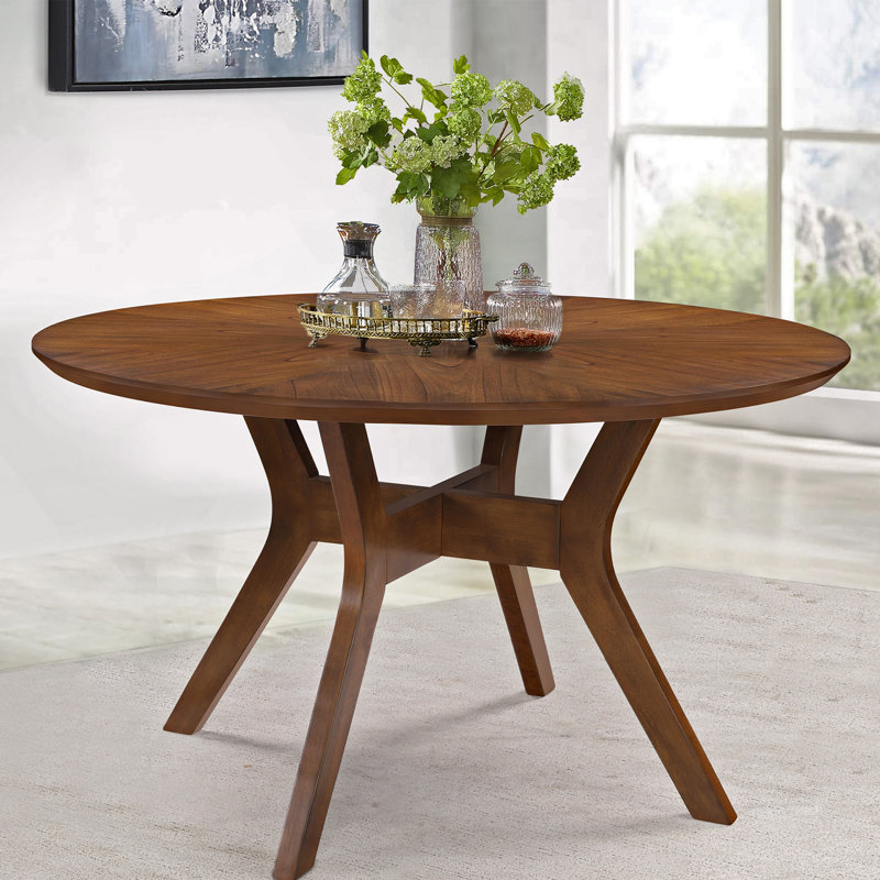 Loon Peak® Jachob Round Solid Wood Base Dining Table & Reviews | Wayfair