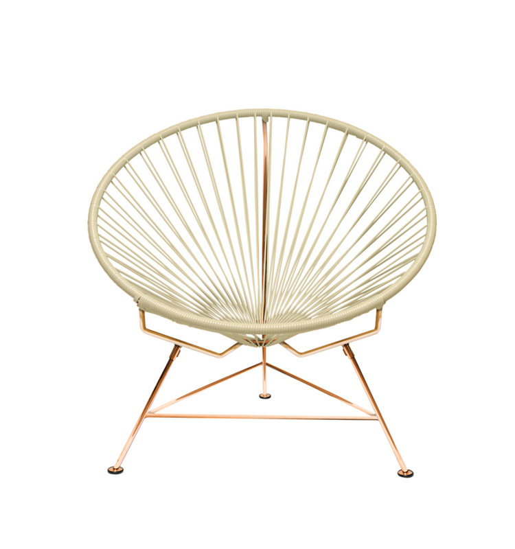 Innit Indoor Handmade Lounge Chair, Wheat/Copper