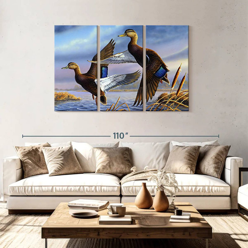Brampt Black Mallards, 48" H x 74" W