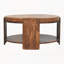 Table basse en bois et cuir Savoy