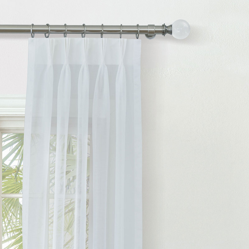 Sway Sheer Curtain, White, 20" W x 84" L