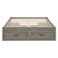 Lit plateforme double avec 6 tiroirs de rangement, gris antique-1809958635-1809958634