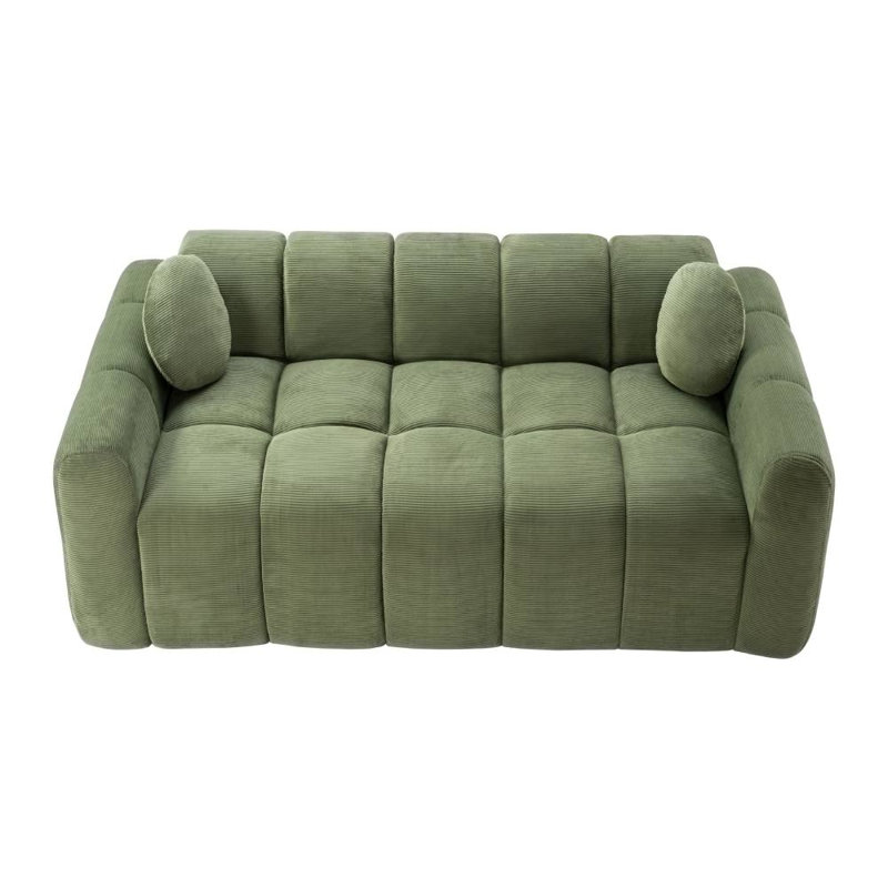 3-Seater Sofa with 2 Pillows (Green)