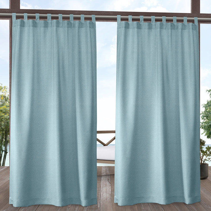 Exclusive Home Semi-Sheer Curtain Panel Pair, Blue, 54" W x 84" L