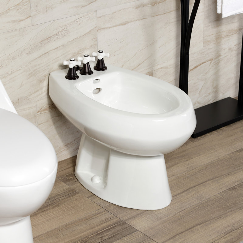 Robinet de bidet vertical à trois poignées Victorian, Bronze huilé
