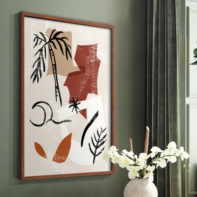 «Soft Palms I», reproduction encadrée - bois massif