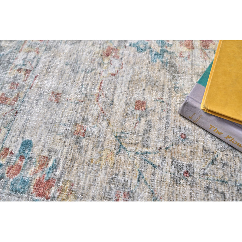 Oriental Area Rug in Beige, Rectangle 10' x 14'