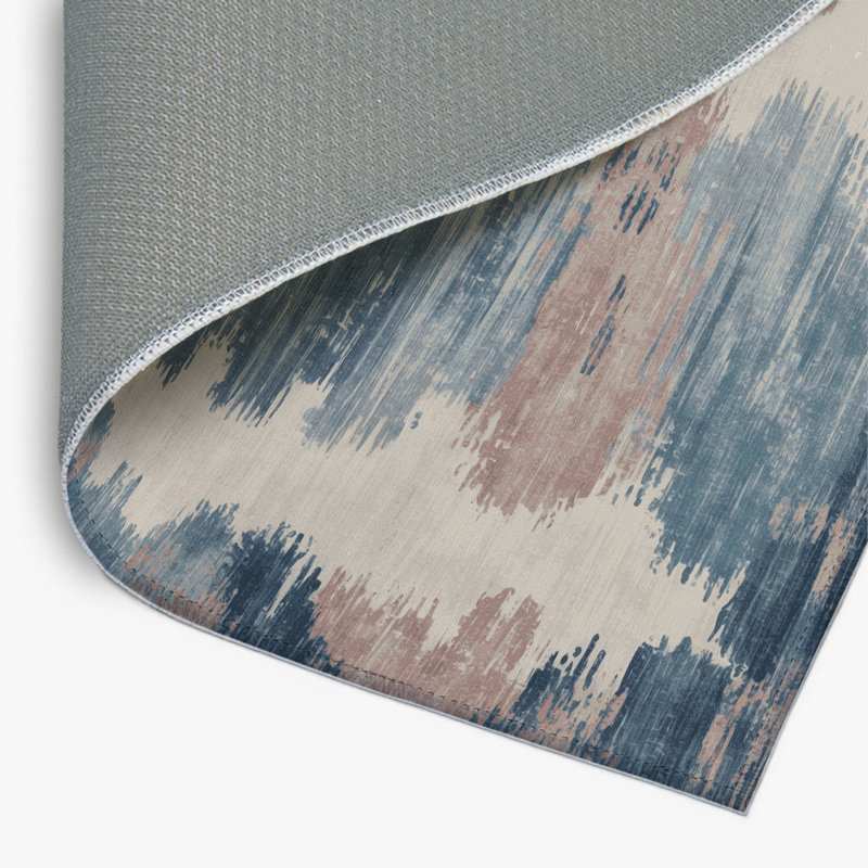 Watercolor Gray Indoor and Outdoor Area Rug, Rectangle 4' x 6'