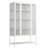 67.25'' Tall Iron Display Cabinet With Glass Door And LED Lights Steel Curio Cabinet For Collectibles Figures Trophies 3-Sided Glass Display Case For Home Office Study Room Stores Playroom - White-124664356