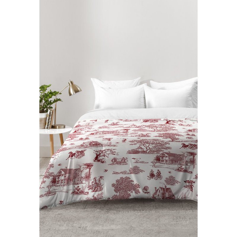 Belle 13 Traditional Toile Comforter, King Comforter + 2 King Shams