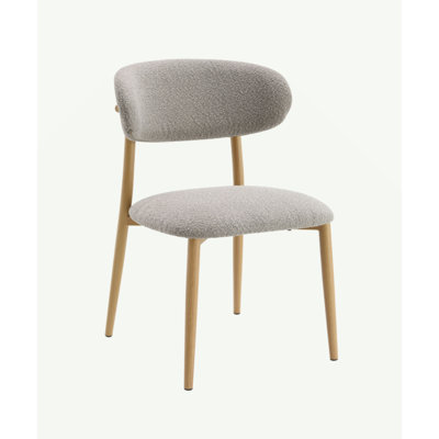Kacey Gray Boucle Finish Side Chair (Set Of 2)