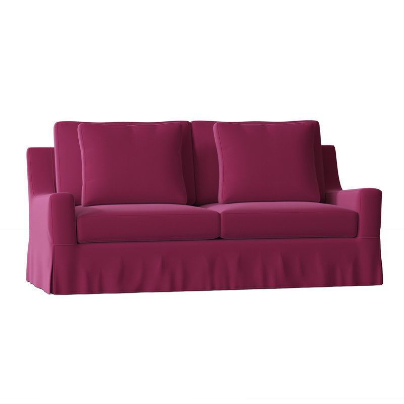 Canapé à accoudoirs carrés Nancy, Rose Klein, Plumes / duvet, Standard