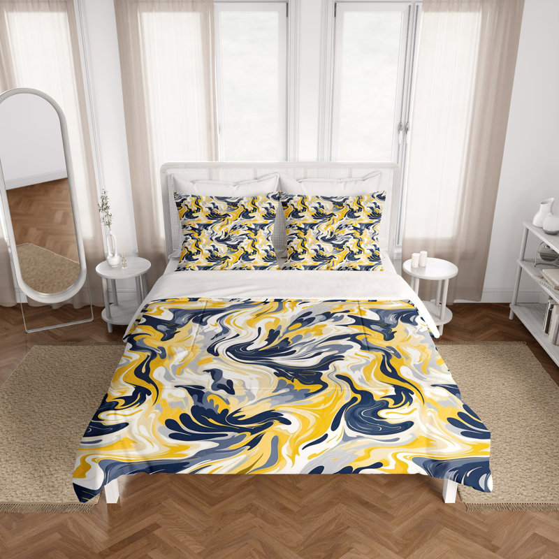 Abstract Duvet Cover, King Duvet Cover + 2 King Shams