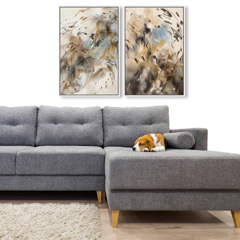 Mindfulness Set Set by Oliver Gal, 62"H x 42"W, White Floater Frame