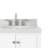 Ariel Cambridge 36 In. Right Offset Vanity With 2 In. Carrara Marble Countertop-105903772