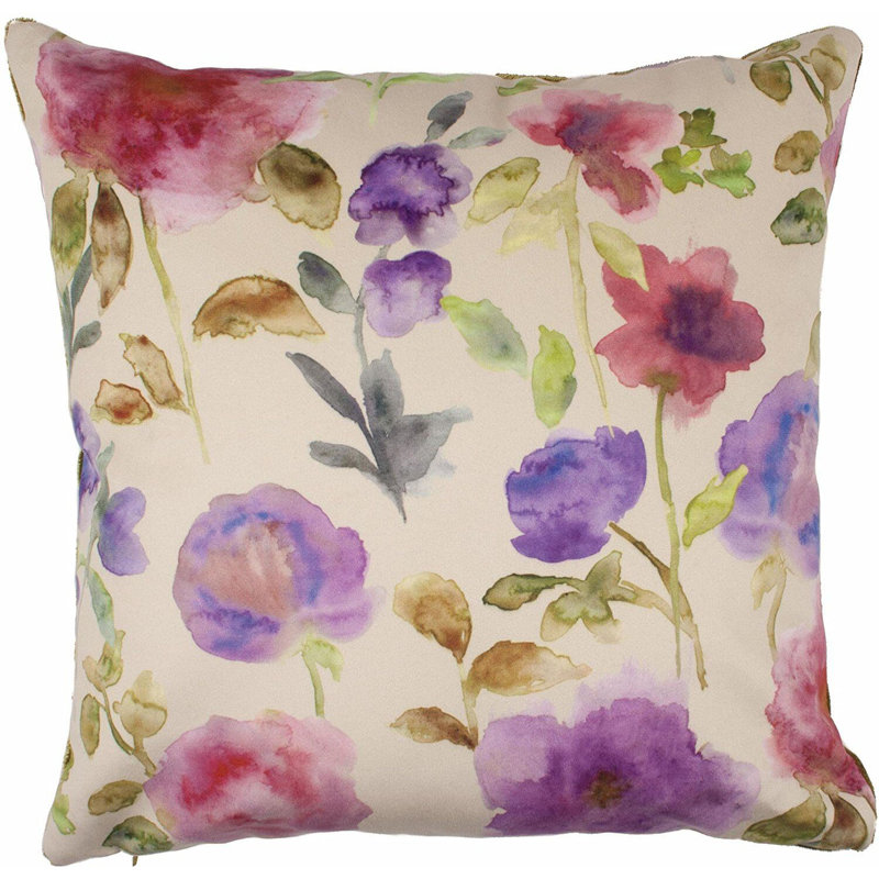 Cho Floral Square Cushion Cover, Pink