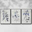 Harlequin Botanical I, ensemble de 3 toiles encadrées sur toile-97792450-97792452