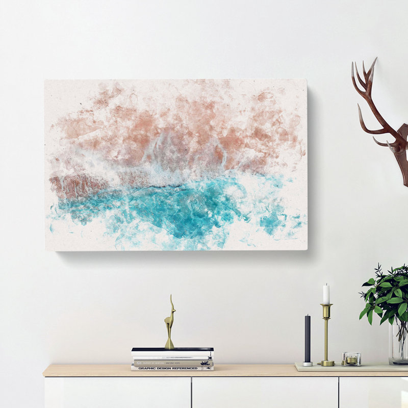 South Beach Miami Florida Watercolour - Wrapped Canvas, 35cm H x 50cm W x 3cm D