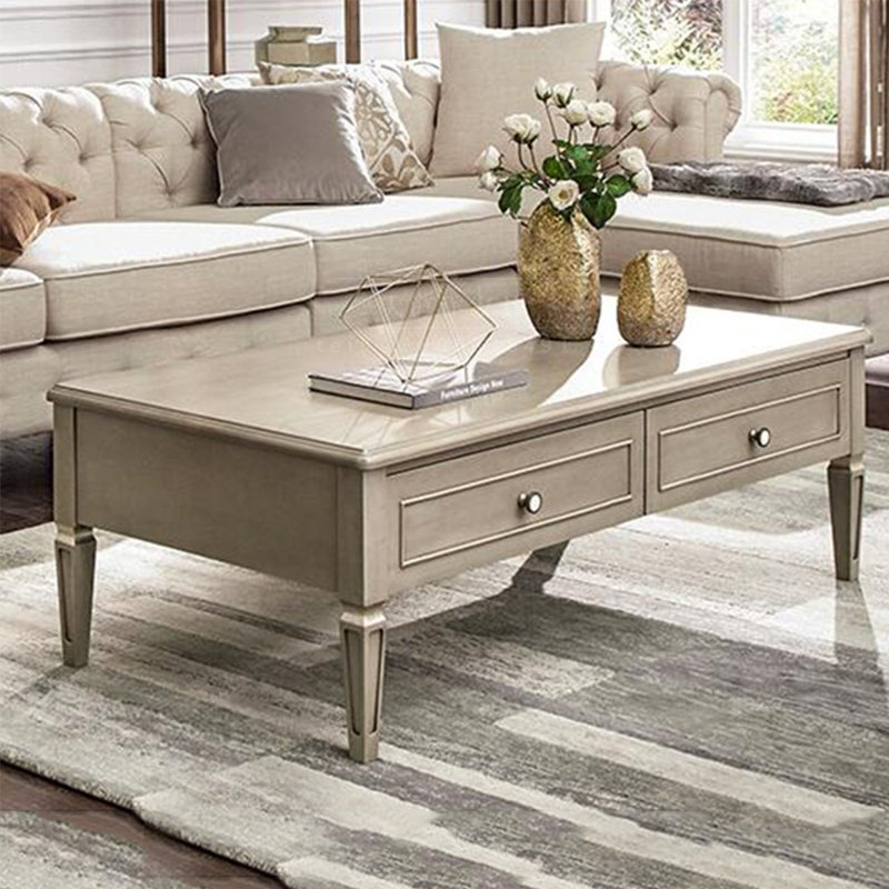Modern Multilayer Solid Wood Coffee Table