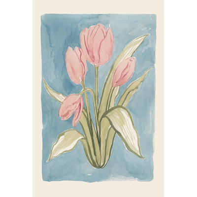 Tulip Watercolor Sketch II by Grace Popp - Wrapped Canvas Print