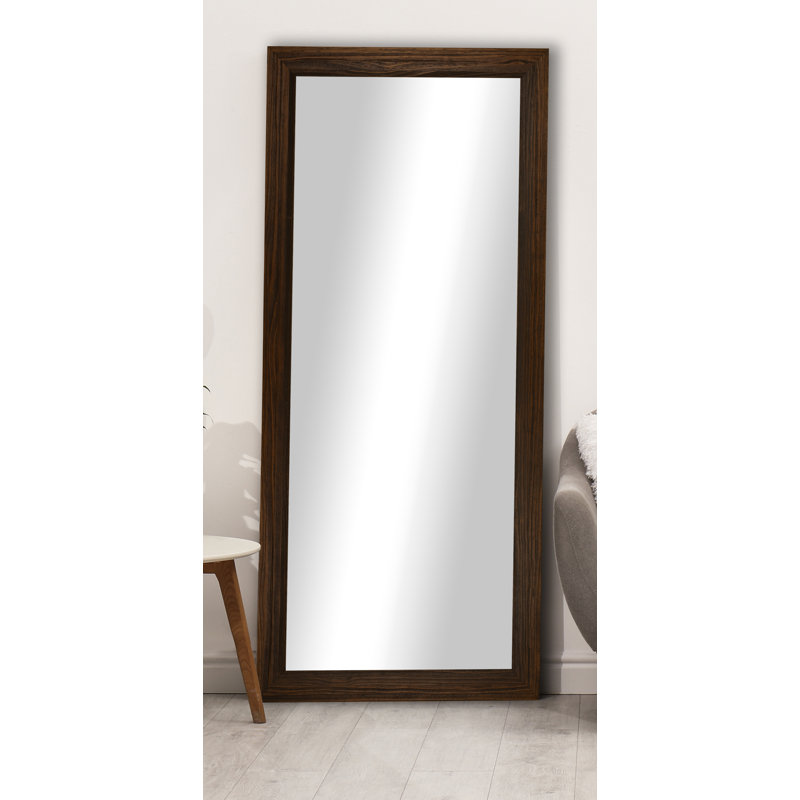 Miroir pleine grandeur patiné, 70,75 po x 31,75 po, Brun